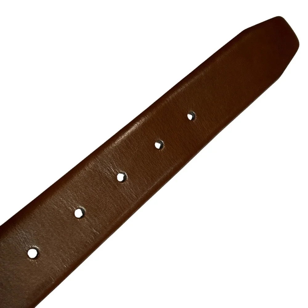 Suitsupply Mens Cognac Brown Genuine Leather Dress Belt Made in Italy Size 34